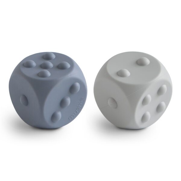 Mushie Press Toy Kostka 2-pack – Tradewinds/Stone