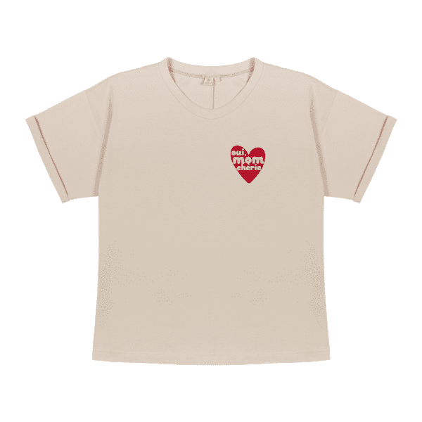 T-shirt do karmienia oversize “Oui”