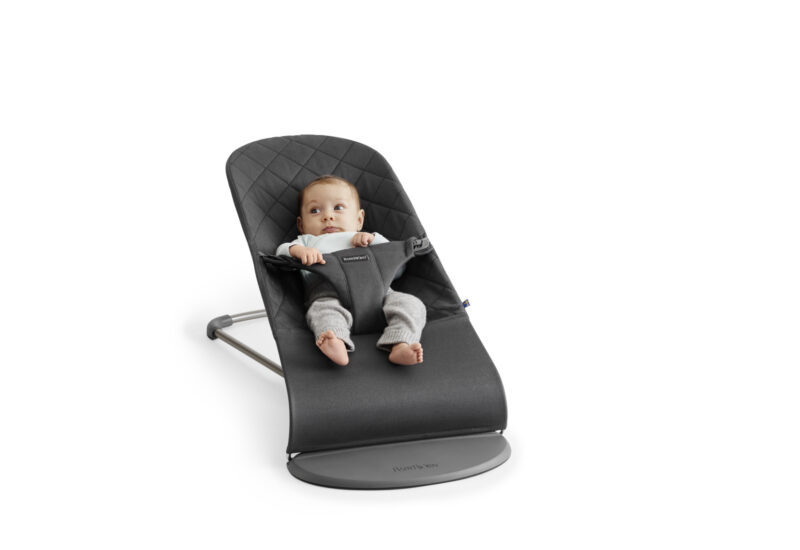 BABYBJORN – leżaczek BLISS – Antracytowy + zabawka do leżaczka BALANCE Googly Eyes