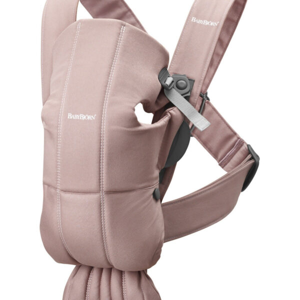 BABYBJORN MINI Cotton – nosidełko, Zgaszony Róż