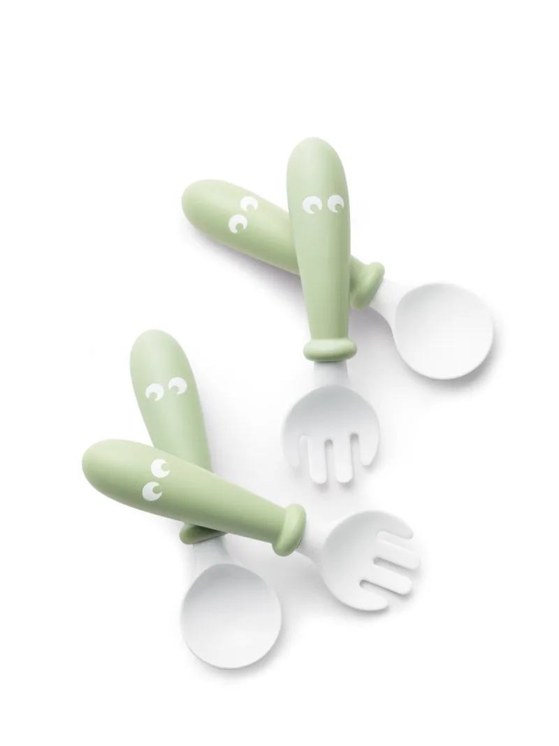 BABYBJORN – sztućce, 4 szt. Powder Green