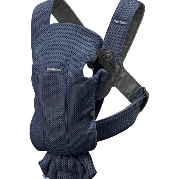 BABYBJORN MINI 3D Mesh – nosidełko, Ciemny Niebieski