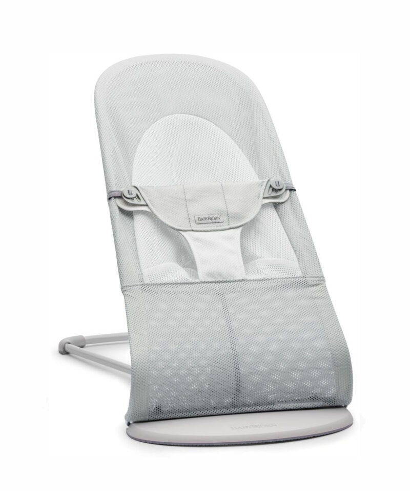 BABYBJORN – leżaczek BALANCE SOFT MESH – Szary/Biały