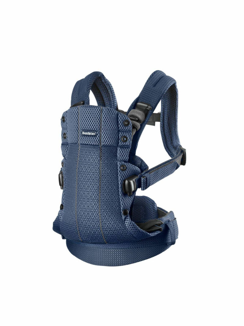 BABYBJORN – nosidełko Harmony 3D Mesh, Granatowy + śliniaczek do nosidełka Harmony