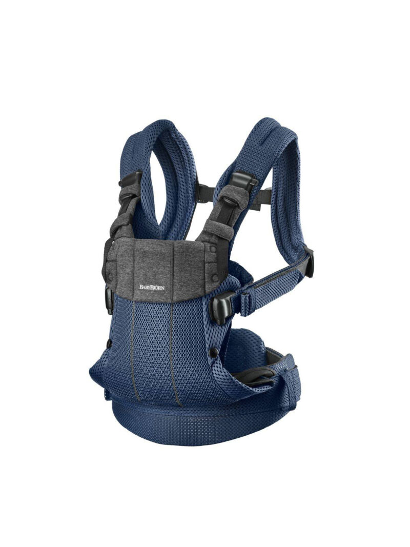 BABYBJORN – nosidełko Harmony 3D Mesh, Granatowy + śliniaczek do nosidełka Harmony