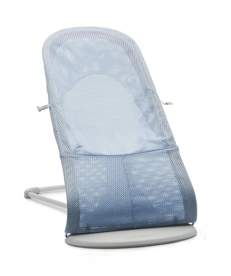 BABYBJORN – leżaczek BALANCE SOFT MESH – Niebieski/Biały