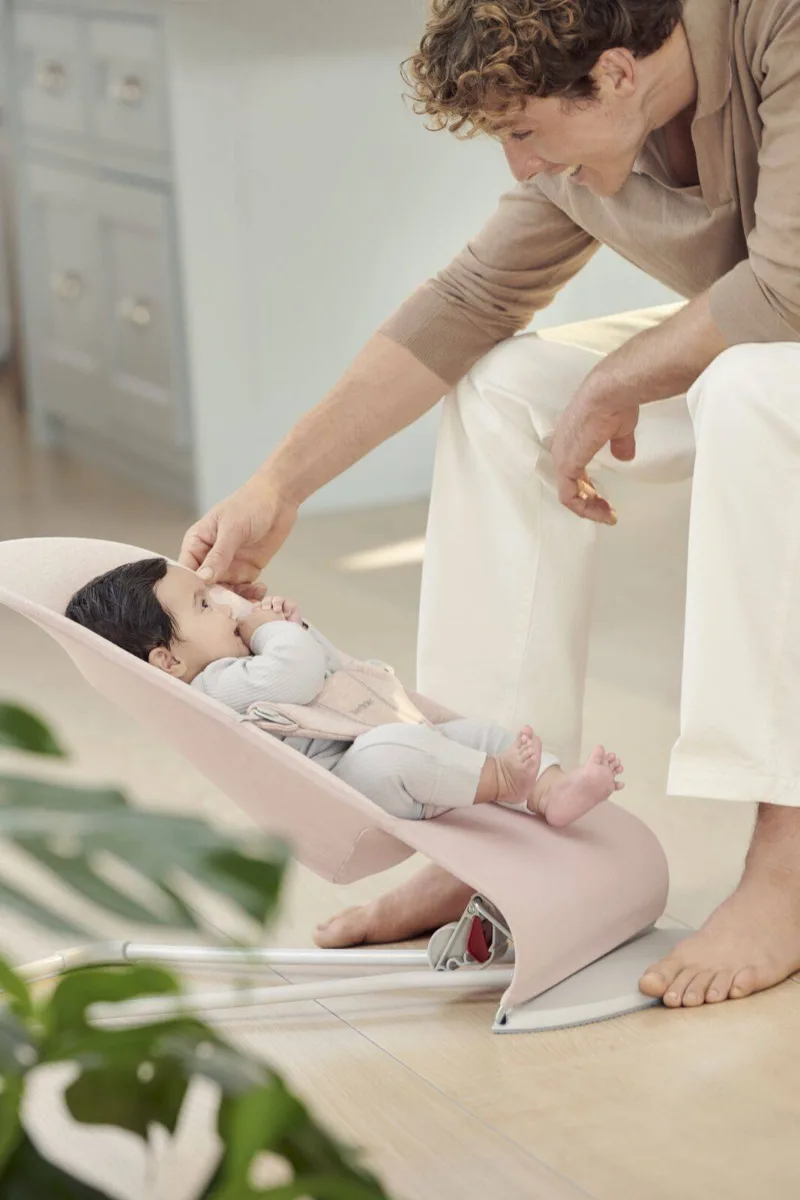 BABYBJORN – leżaczek BLISS 3D Jersey – Jasny Róż