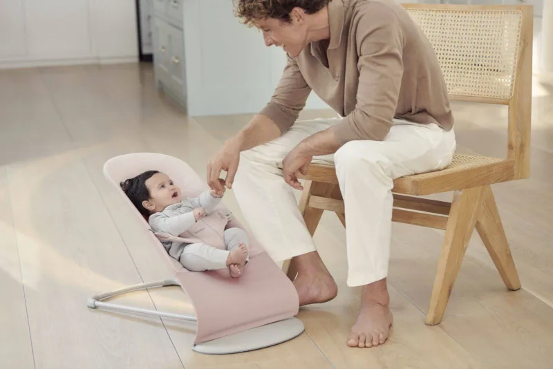BABYBJORN – leżaczek BLISS 3D Jersey – Jasny Róż