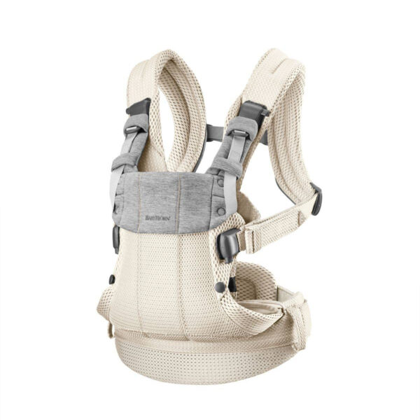 BABYBJORN MINI 3D Jersey – nosidełko, Jasny beż