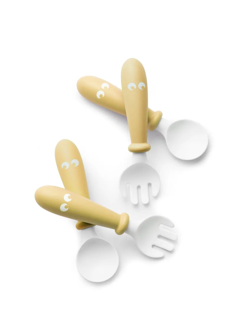 BABYBJORN – sztućce, 4 szt. Powder Yellow
