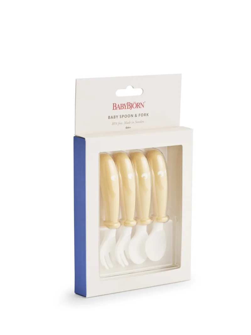 BABYBJORN – sztućce, 4 szt. Powder Yellow