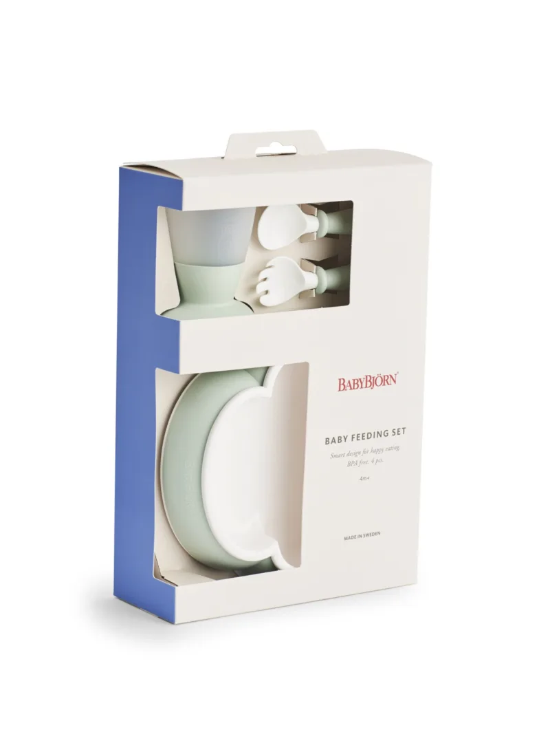 BABYBJORN – zestaw do karmienia – Powder Green