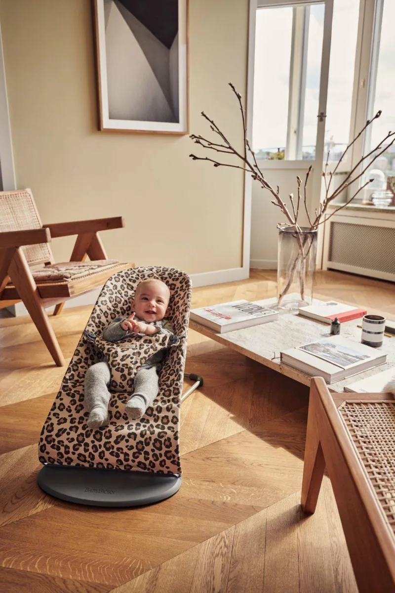 BABYBJORN – leżaczek BLISS COTTON, Beż/Leopard