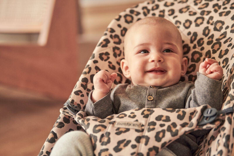 BABYBJORN – leżaczek BLISS COTTON, Beż/Leopard