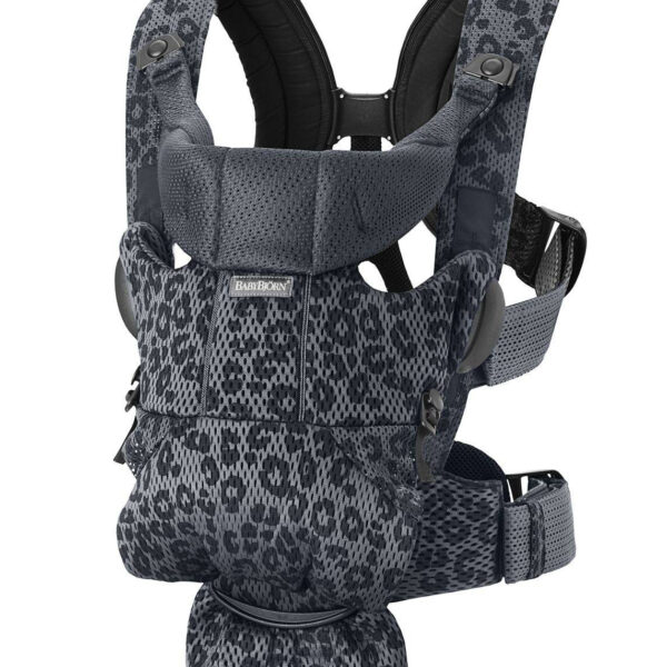 BABYBJORN MOVE 3D Mesh – nosidełko, Antracyt/Leopard