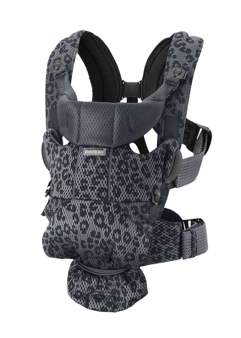BABYBJORN MOVE 3D Mesh – nosidełko, Antracyt/Leopard