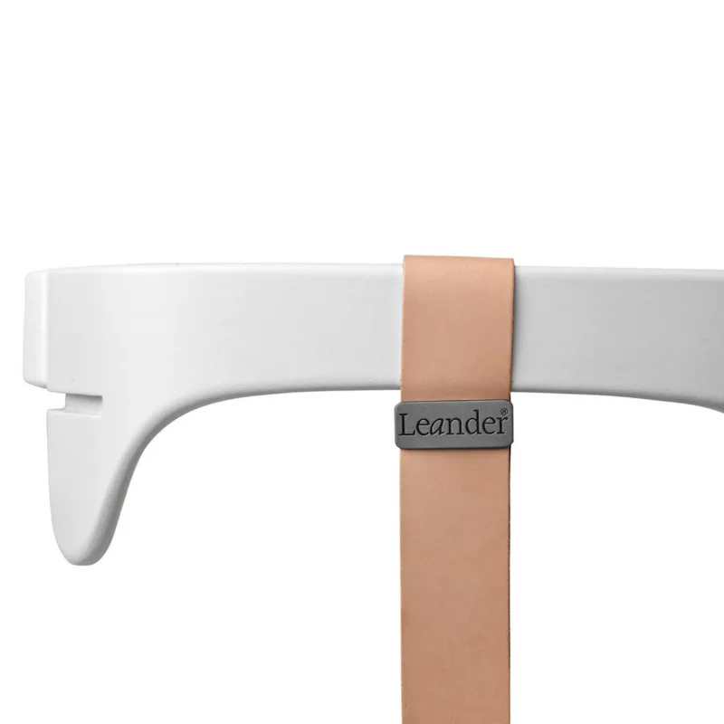 LEANDER – skórzany pasek zabezpieczający do krzesełka do karmienia CLASSIC™, naturalny