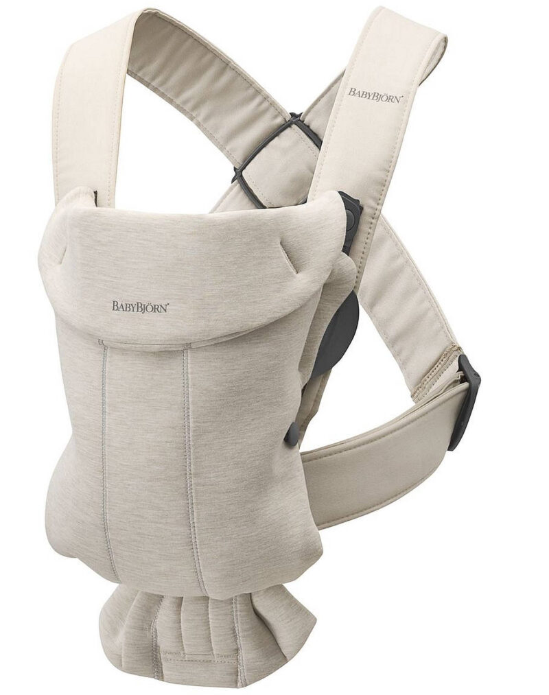 BABYBJORN MINI 3D Jersey – nosidełko, Jasny beż