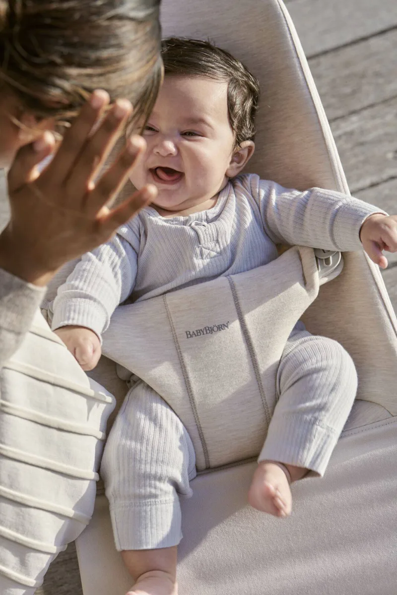 BABYBJORN – leżaczek BLISS 3D Jersey – Jasny Beż