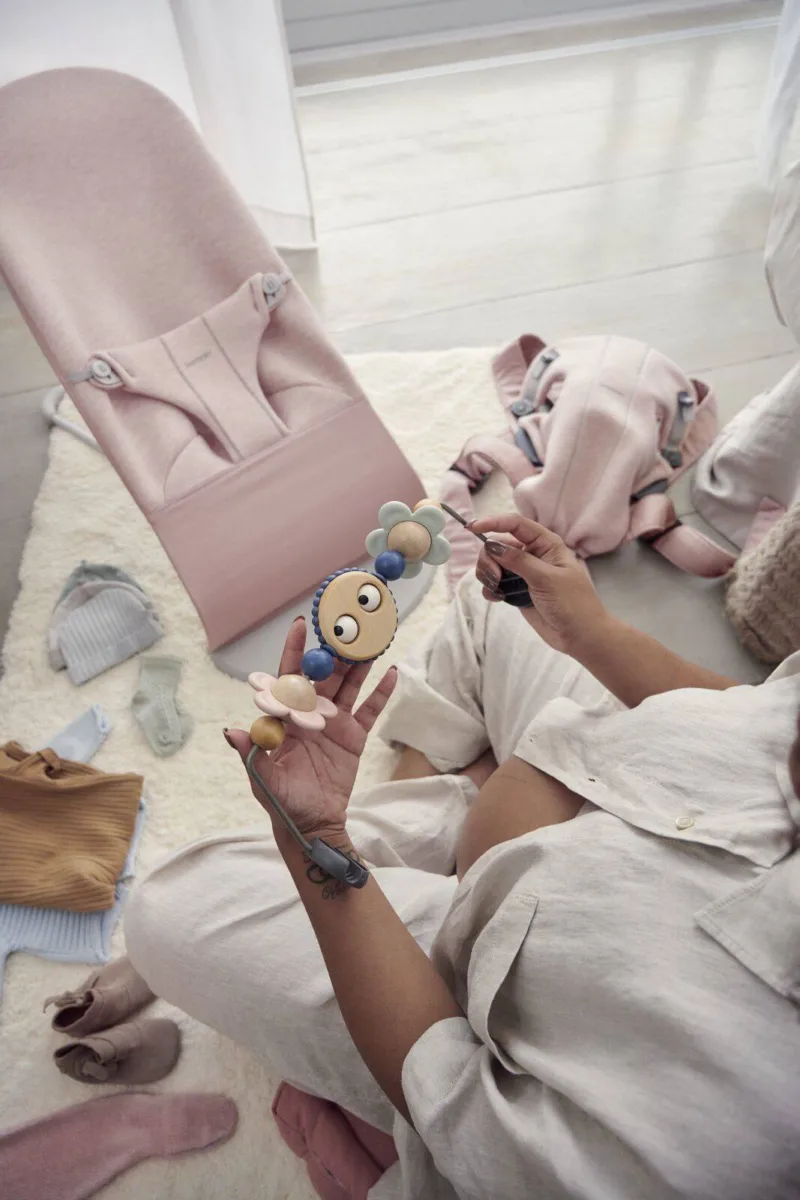 BABYBJORN – leżaczek BLISS 3D Jersey – Jasny Róż