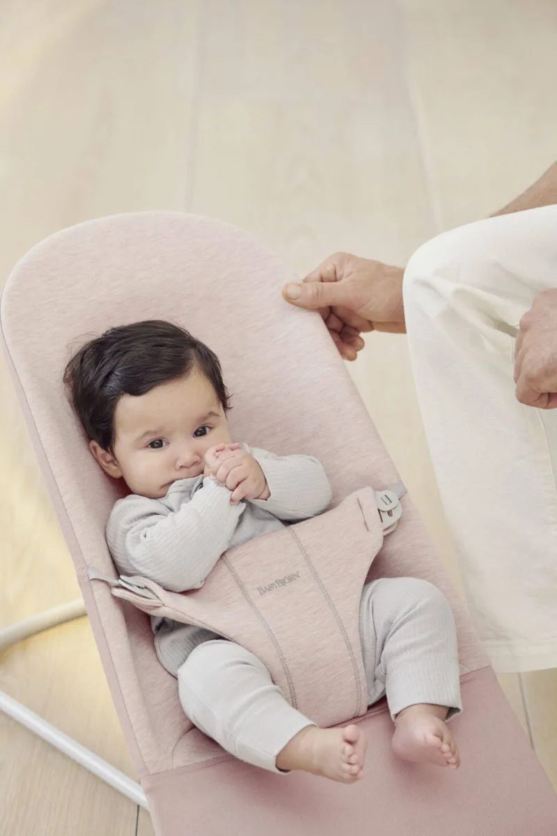 BABYBJORN – leżaczek BLISS 3D Jersey – Jasny Róż