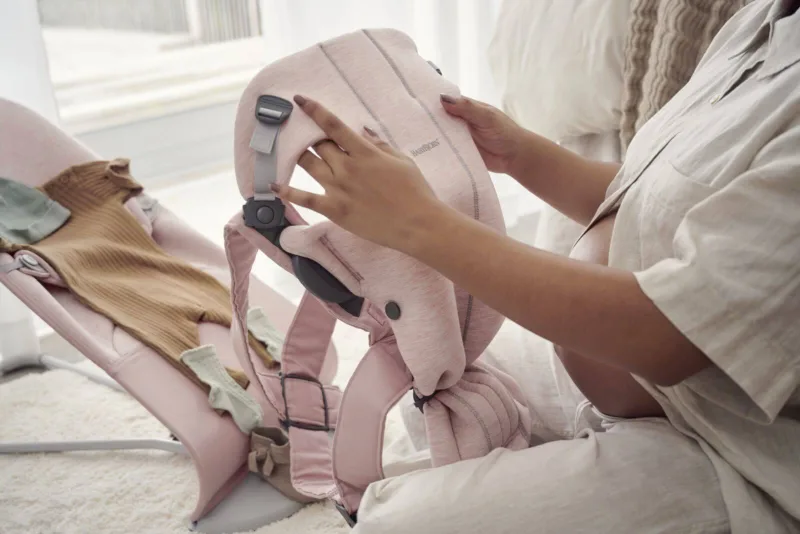 BABYBJORN – leżaczek BLISS 3D Jersey – Jasny Róż