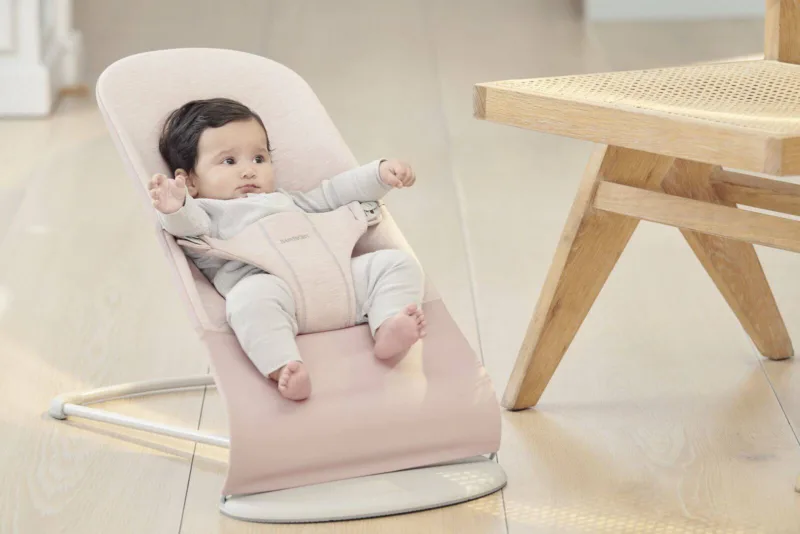 BABYBJORN – leżaczek BLISS 3D Jersey – Jasny Róż