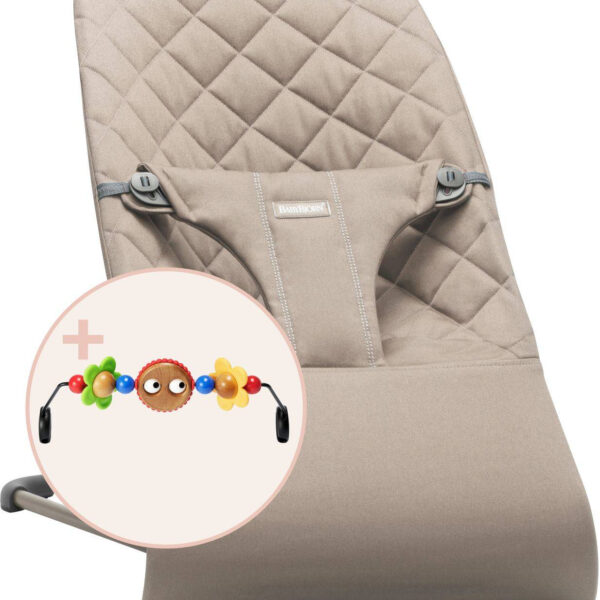 BABYBJORN – leżaczek BALANCE SOFT MESH – Szary Beż/Biały