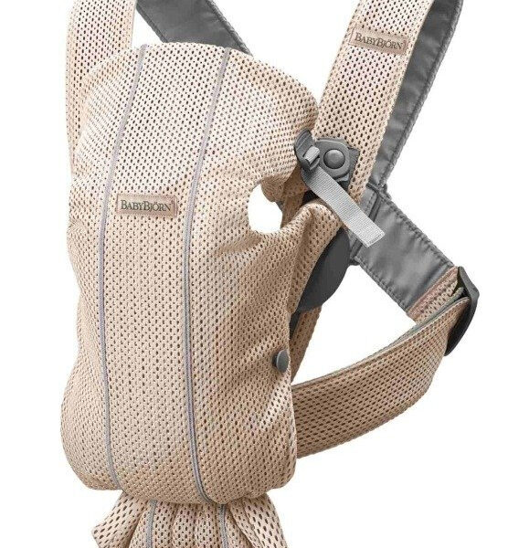 BABYBJORN MINI 3D Mesh – nosidełko, Perłowy Różowy