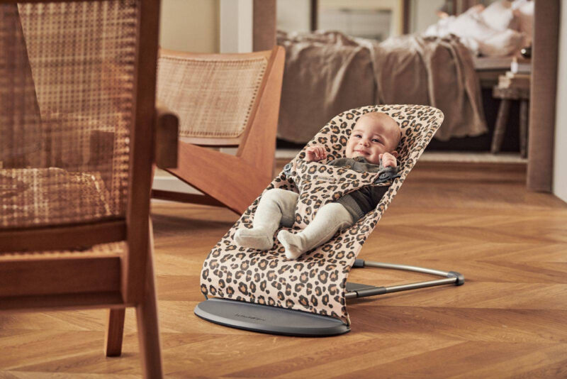 BABYBJORN – leżaczek BLISS COTTON, Beż/Leopard