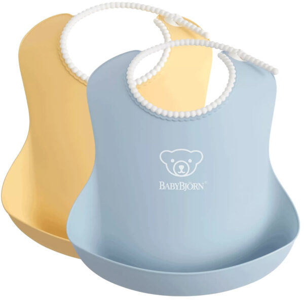 BABYBJORN – 2 śliniaki – Powder Yellow/ Powder Blue