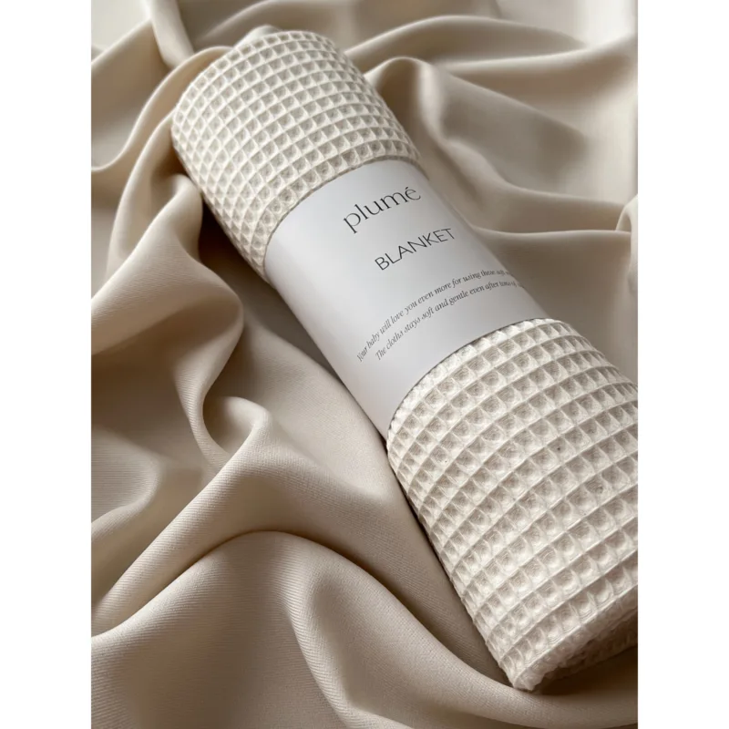 Kocyk Waffle Cream