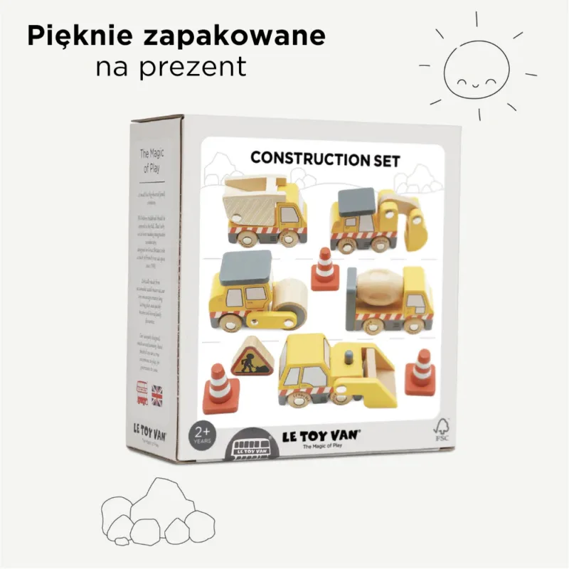 Zestaw samochodów budowlanych Le Toy Van