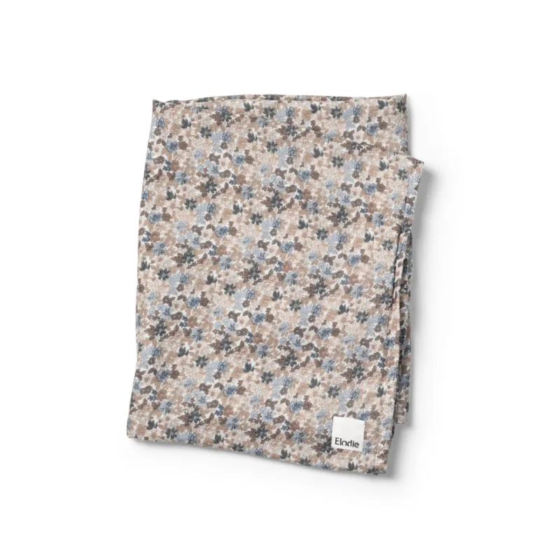 Elodie Details – Kocyk bawełna muślin – Blue Garden Light