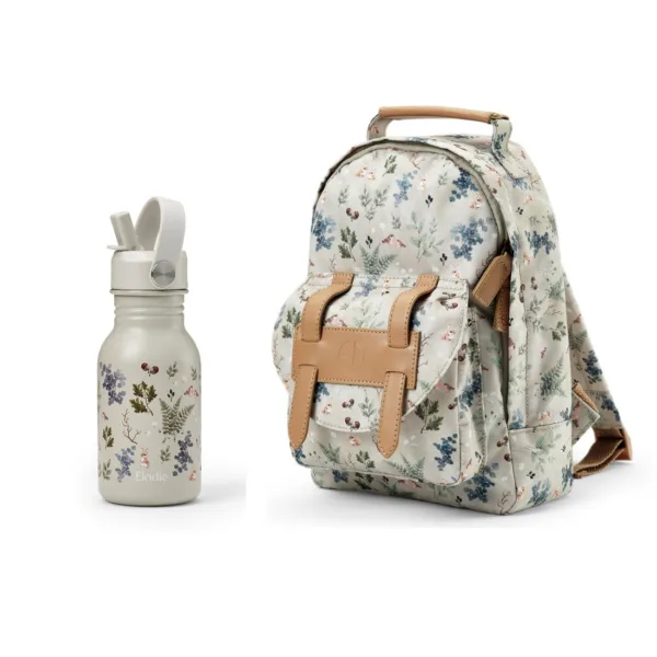 Plecak BackPack MINI – Fairytale Forest + Butelka na wodę Elodie Details – Fairytale Forest – ZESTAW