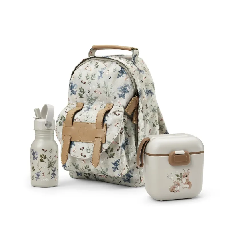 Plecak BackPack MINI + Butelka na wodę – Fairytale Forest + Lunchbox Elodie Details – Bunny Darling – ZESTAW