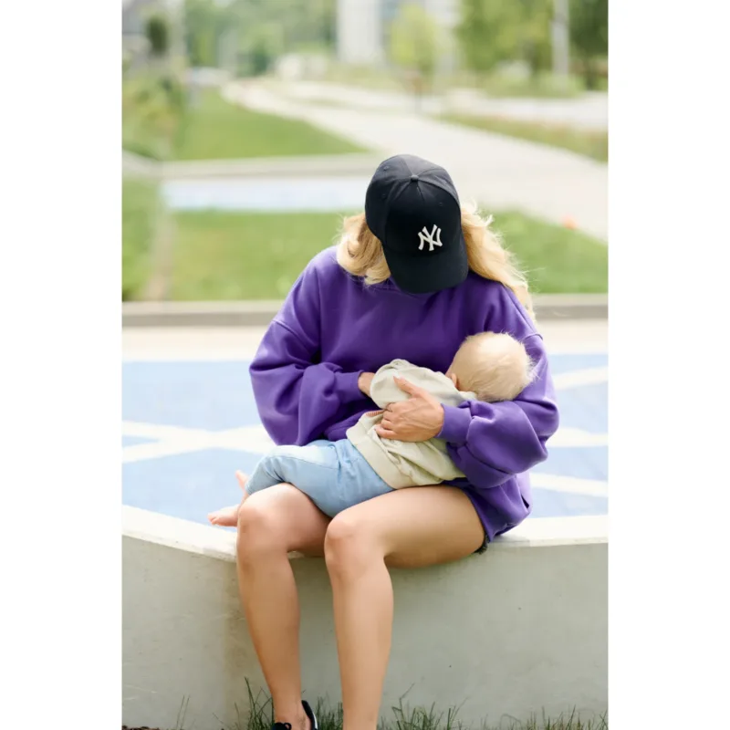 Bluza do karmienia piersią COOLEST MOM EVER – Violet