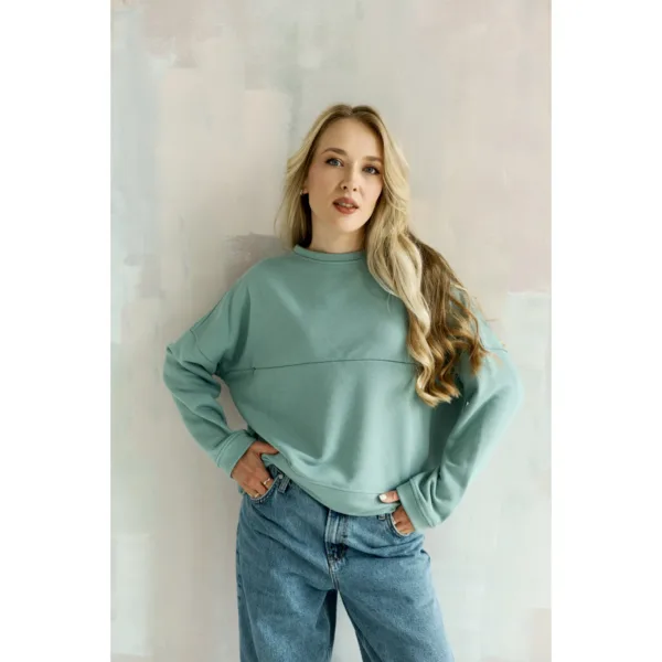 Bluza do karmienia piersią COMFORT – Dusty blue