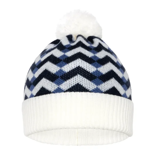 Czapka z wełny merino KidStory – Chevron