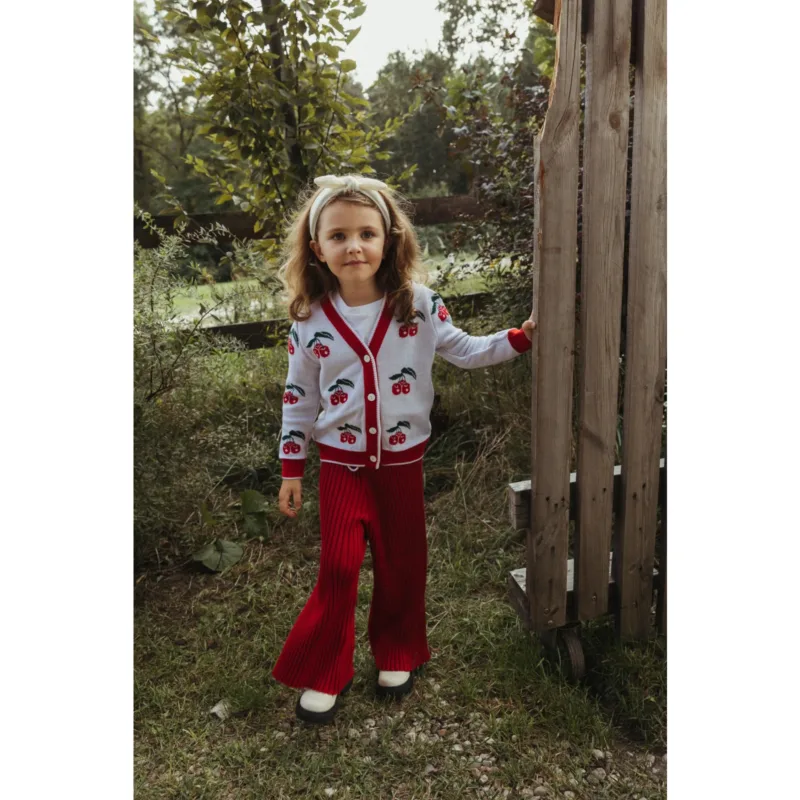 Kardigan merino KidStory – Happy cherry