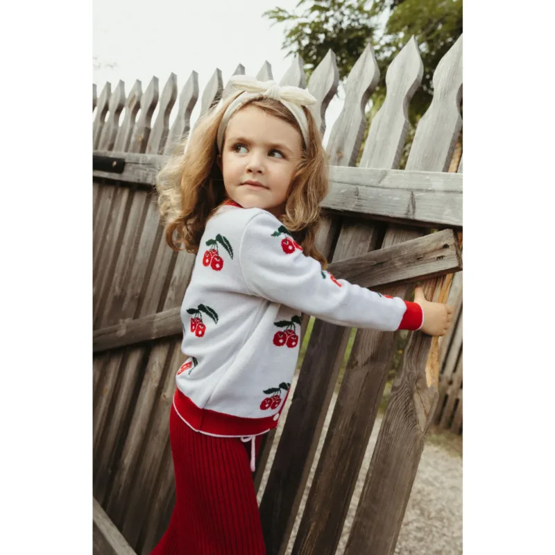 Kardigan merino KidStory – Happy cherry