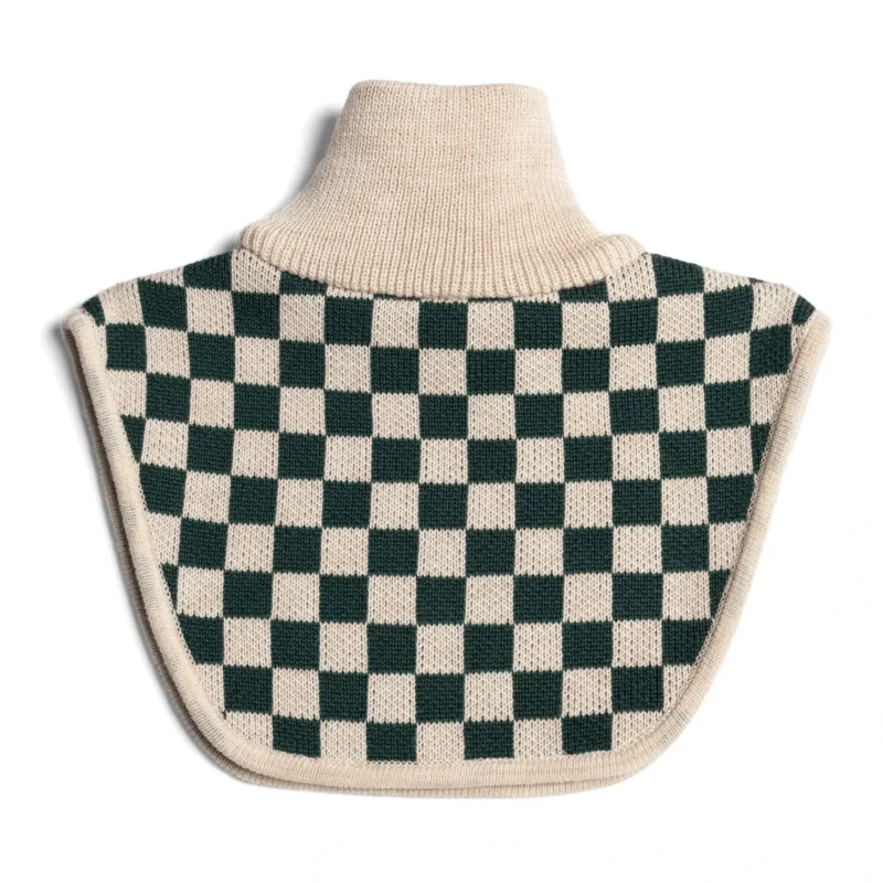 Komin merino KidStory – Green chessboard