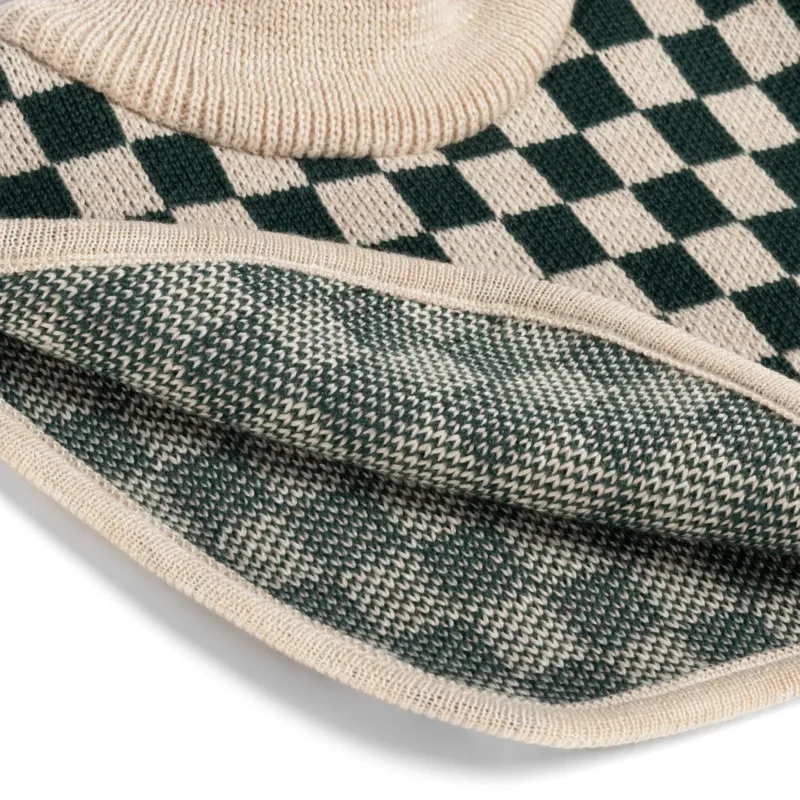 Komin merino KidStory – Green chessboard