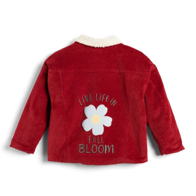 Kurtka Teddy KidStory – Warm red flowers