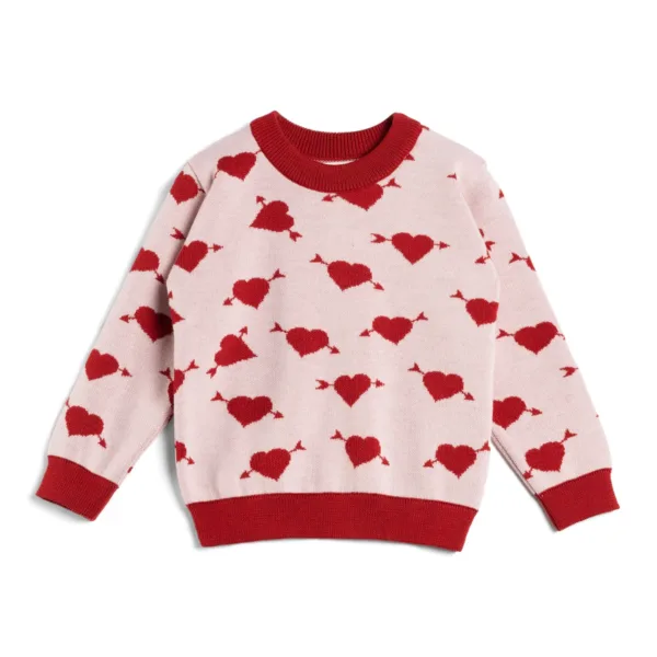 Czapka z wełny merino KidStory – Sweet heart