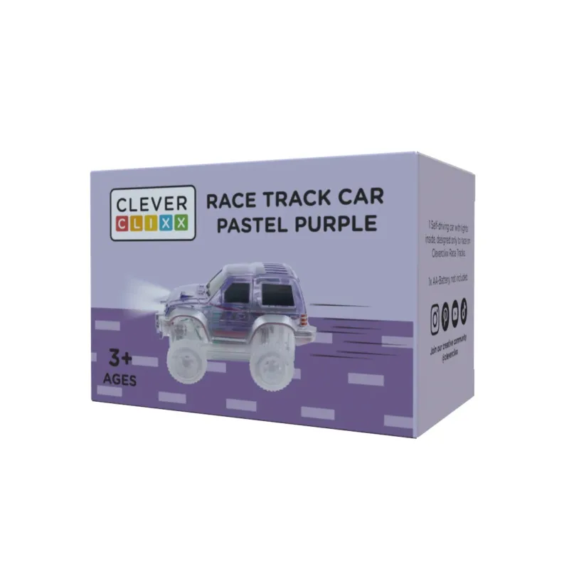 Samochód wyścigowy Race Track Car Cleverclixx – Pastel Purple