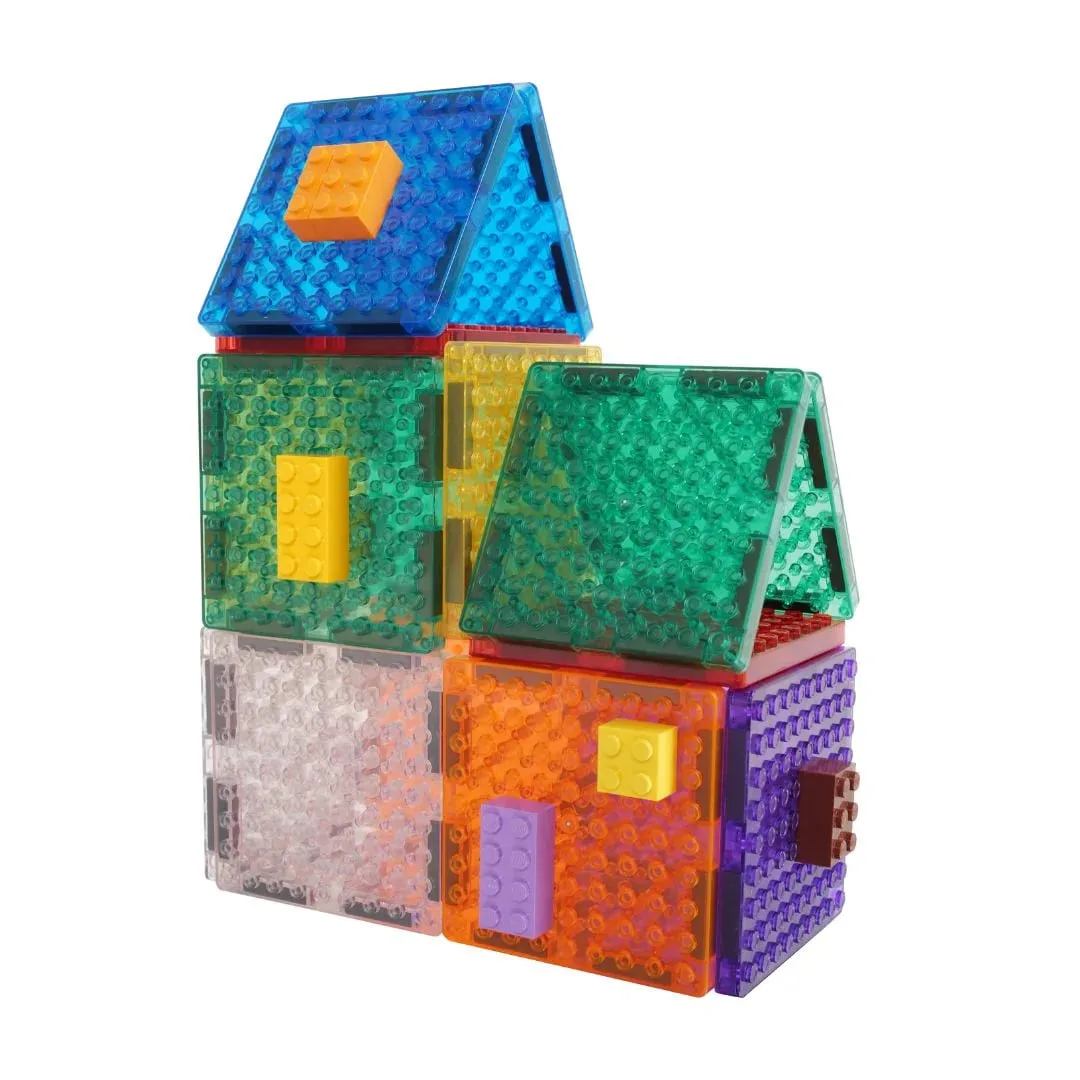 Cleverclixx – Klocki magnetyczne Brick Tiles Pack Intense – 16 el.