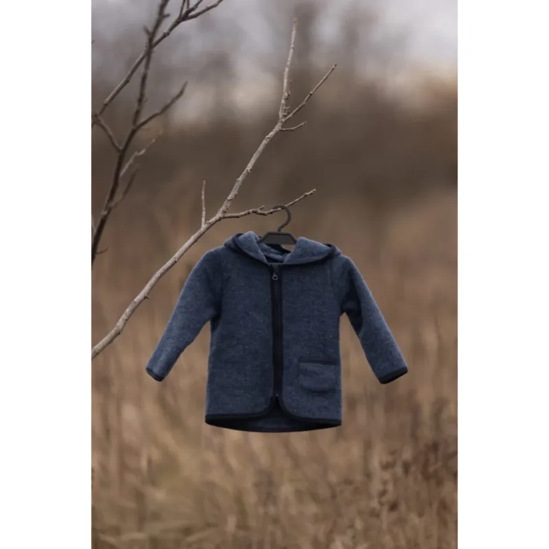 Kurtka z wełny merino Merinowca – Navy Blue