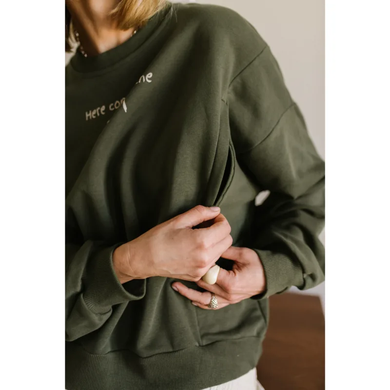 Bluza ciążowa Melanie Here Comes the MOM Candela – khaki