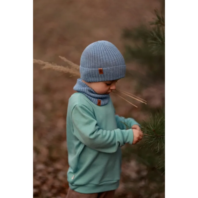 Bluza dziecięca merino Merinowca – Blue wave